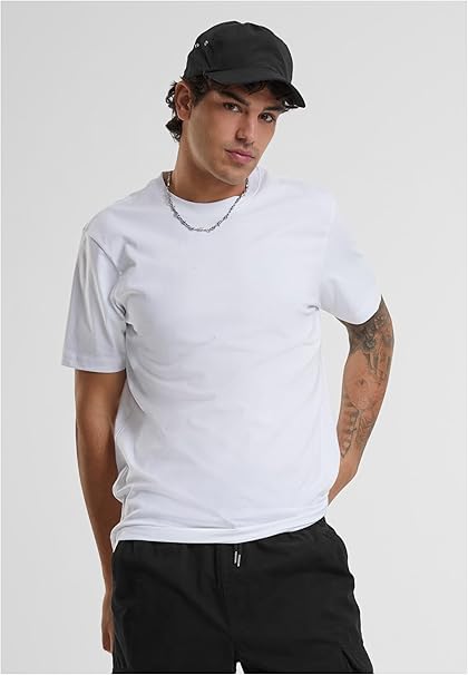 Urban Classics Men Basic T-Shirt White Comfortable Casual Everyday Wear – Safqqa Egypt