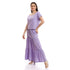 offcliff Women Tiered Skirt & Cropped Tee Solid Set
