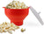 KASTWAVE Silicone Microwave Popcorn Popper Red BPA Free Collapsible