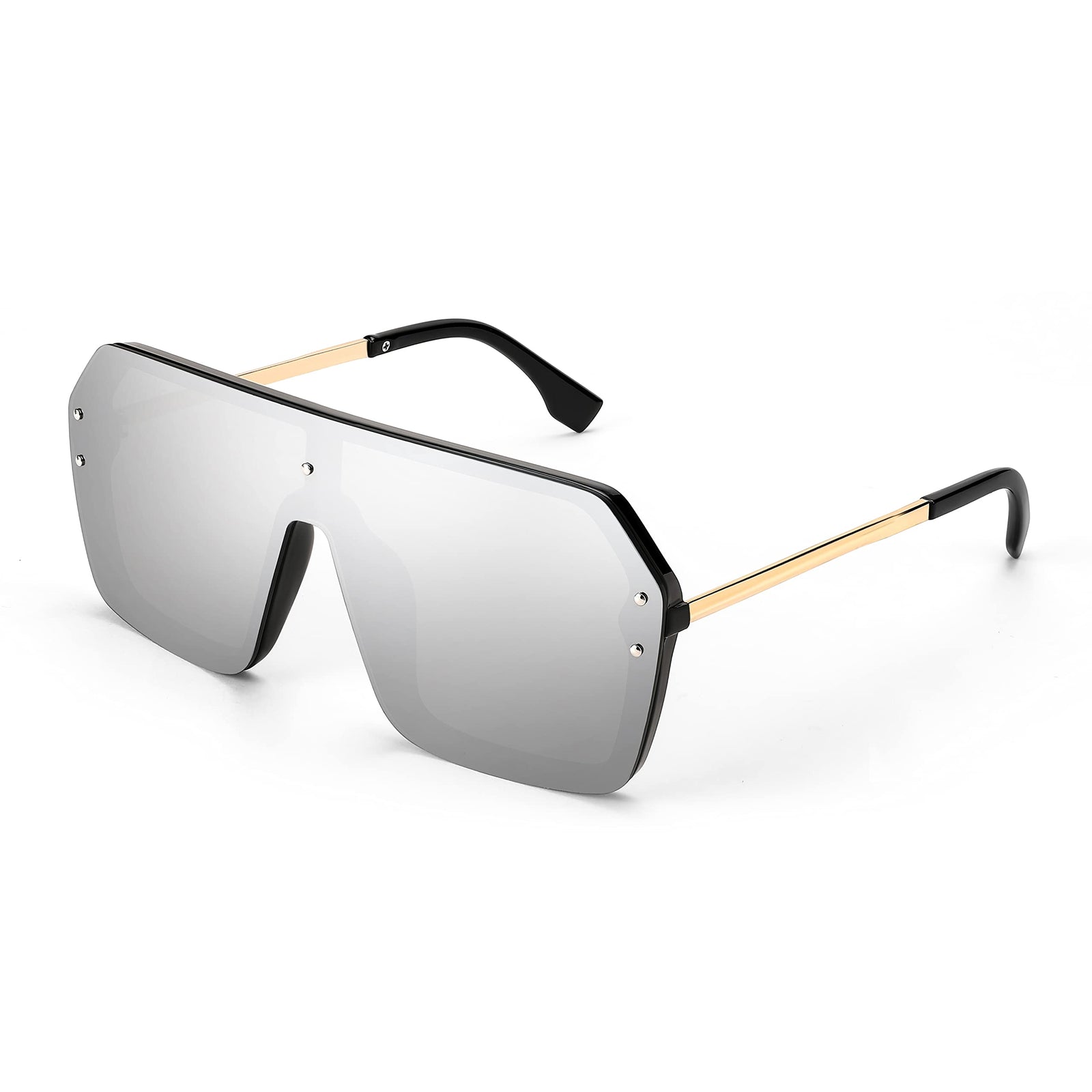 FEISEDY Classic Rimless Sunglasses – Stylish Retro Design for Women & Men