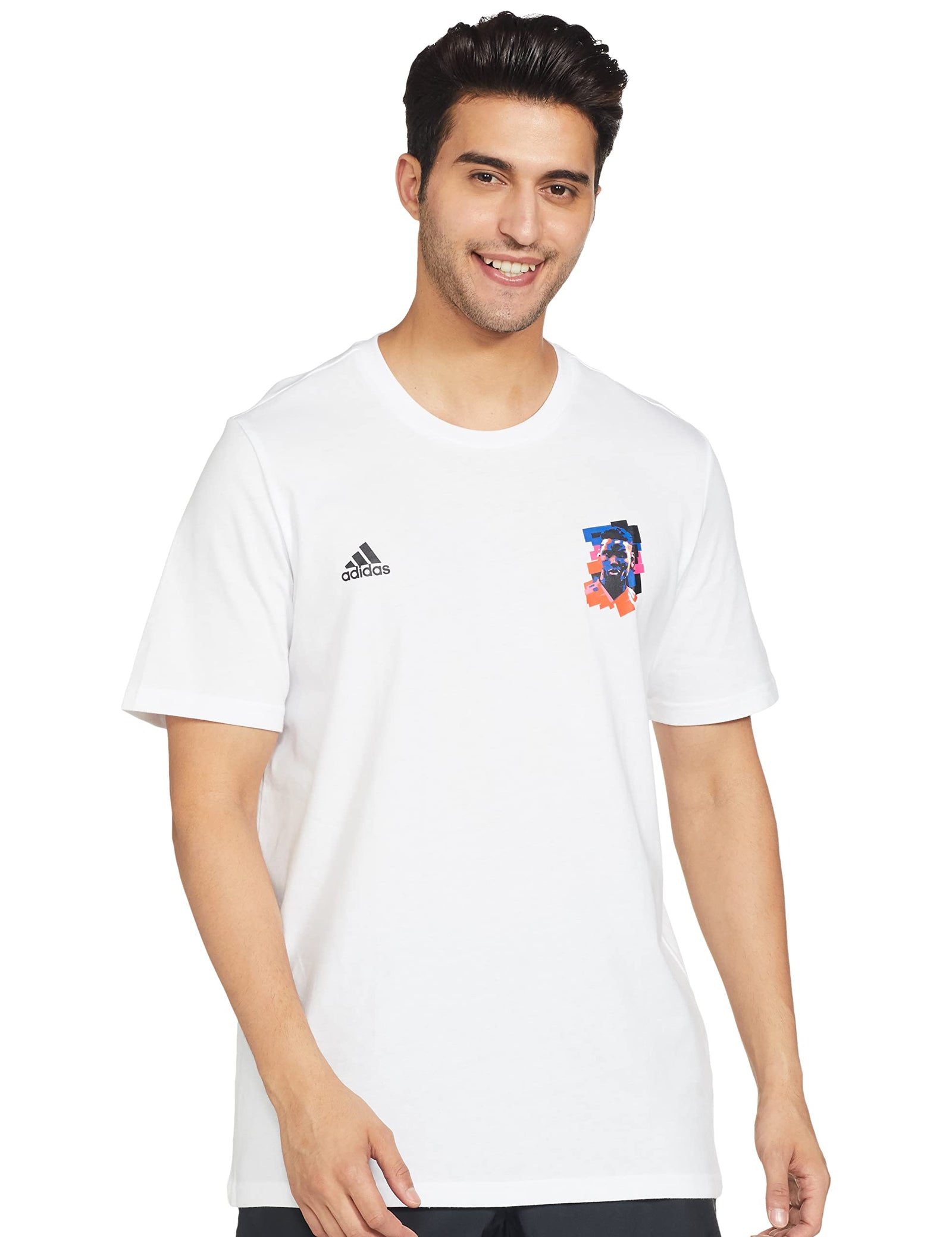 تيشرت خارجي للعمل بكم قصير، مزينة بطبعة اسم اللعاب «POGBA» للرجال من اديداس