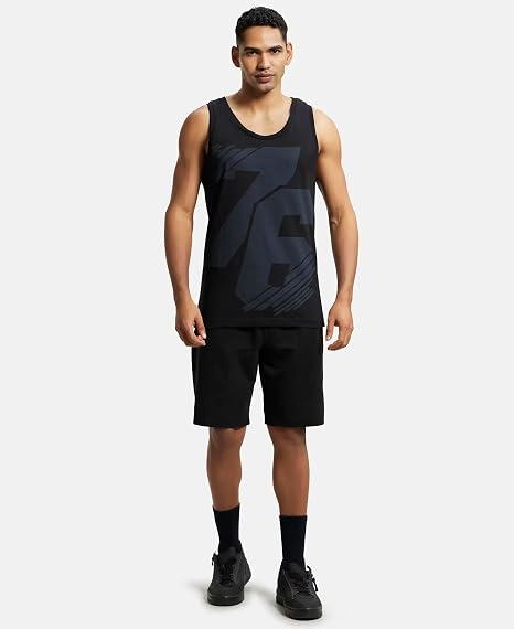 تيشيرت داخلي رجالي بدون أكمام برقبة دائرية من ماركة جوكي لون أسود