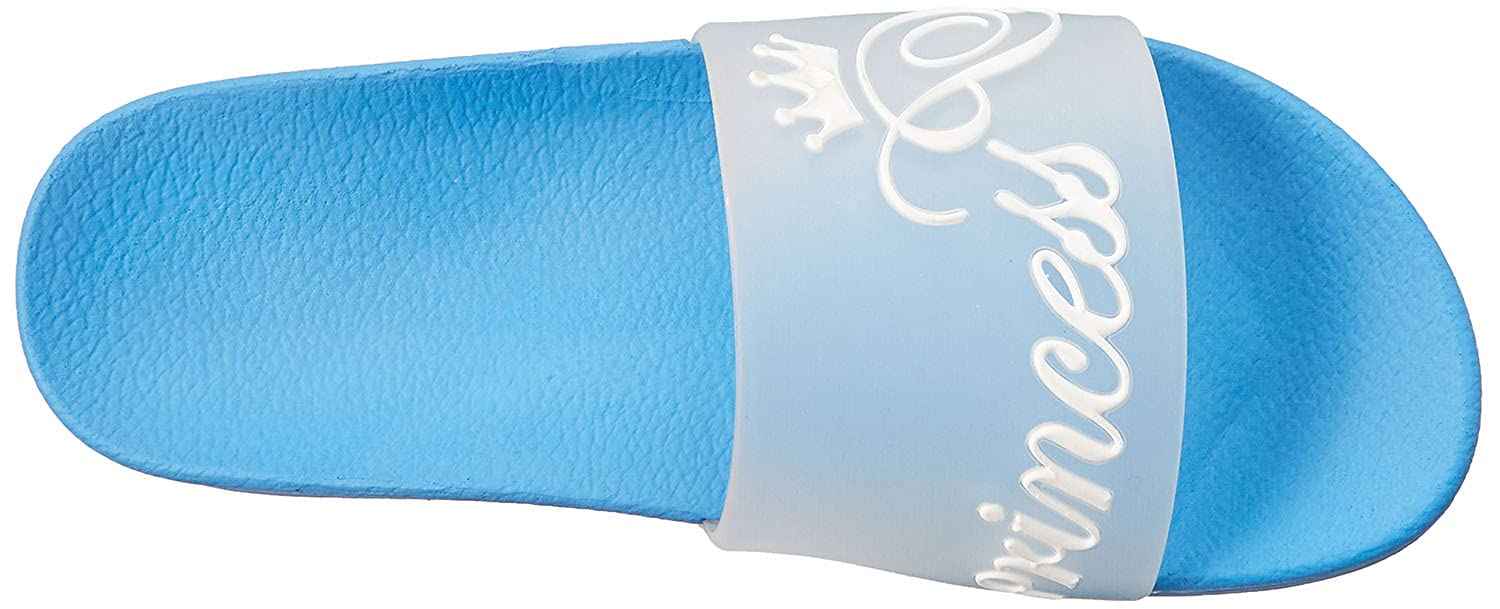 Embossed Princess Letter Print Contrast Sole Slides for Women - Safqqa Egypt