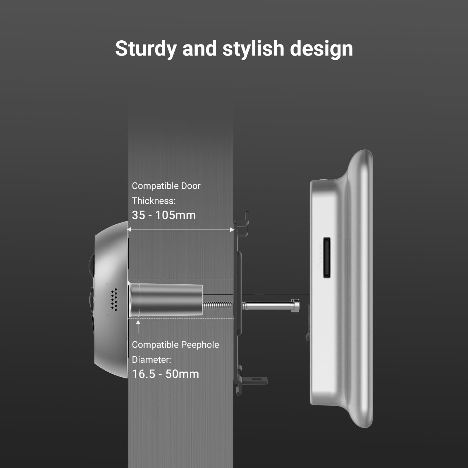 EZVIZ DP2C 1080p Video Door Viewer Peephole Camera with 4.3