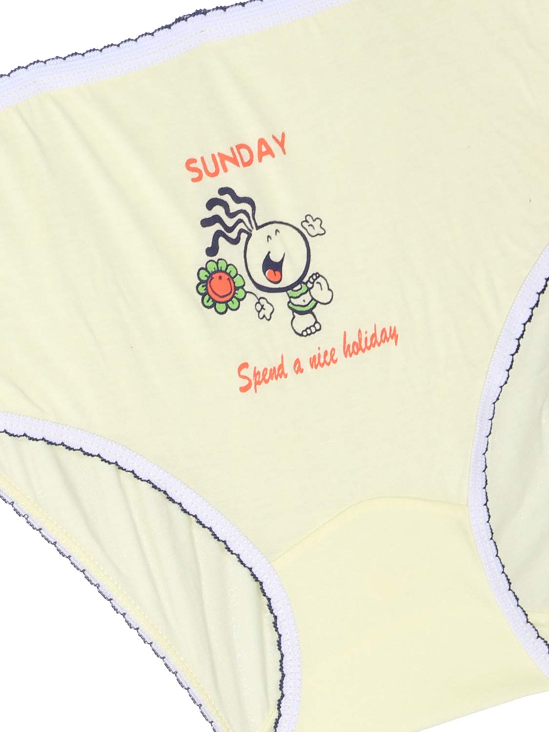  سروال نسائي عالي الخصر من ذهب قطن مطبوع بحافة مطاطية – باللون الأصفر تصميم عالي الخصر لتغطية مريحة وأناقة مثالية