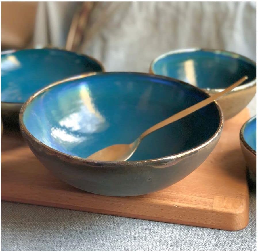 Decobate Handmade Blue Serving/Salad Bowl