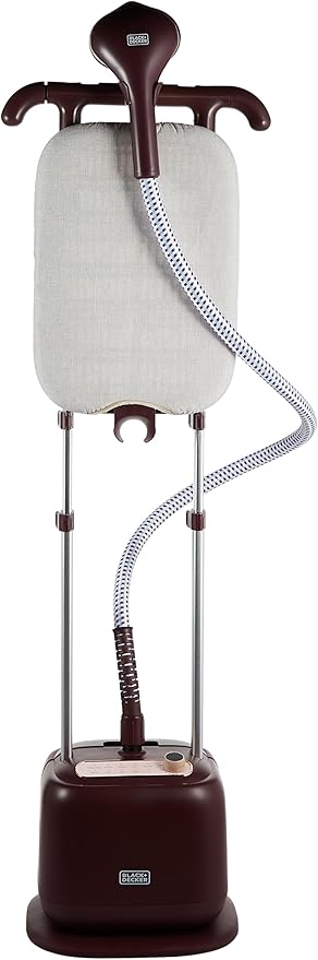 BLACK+DECKER Garment Steamer 2400W Twin Pole GSTD2450-B5 Dark Red