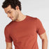 Splash Basic Tshirt For Men, Brown - Safqqa Egypt