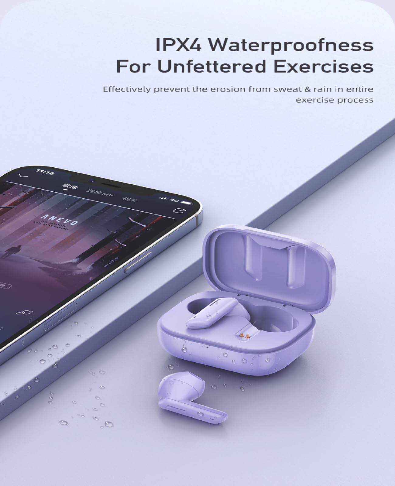  مرر المؤشر فوق الصورة لتكبيرها سماعات داخل الأذن ميني 5.0 لاسلكية متوافقة مع البلوتوث ميكروفون تحكم باللمس بدون يدين - لون اسود في الداخل