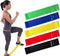 Generic 5PCS 100% Original Latex Resistance Bands: 5 Levels (10-35 lbs) - Medium Tension, Multicolour - Fitness, Cross Fit, Yoga, Exercise, Physical Therapy