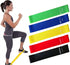 Generic 5PCS 100% Original Latex Resistance Bands: 5 Levels (10-35 lbs) - Medium Tension, Multicolour - Fitness, Cross Fit, Yoga, Exercise, Physical Therapy
