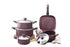 El Maleka Set Granite 9 s (4Pots 16-20-24-28) Grill,Scratch-resistant and durable exterior.