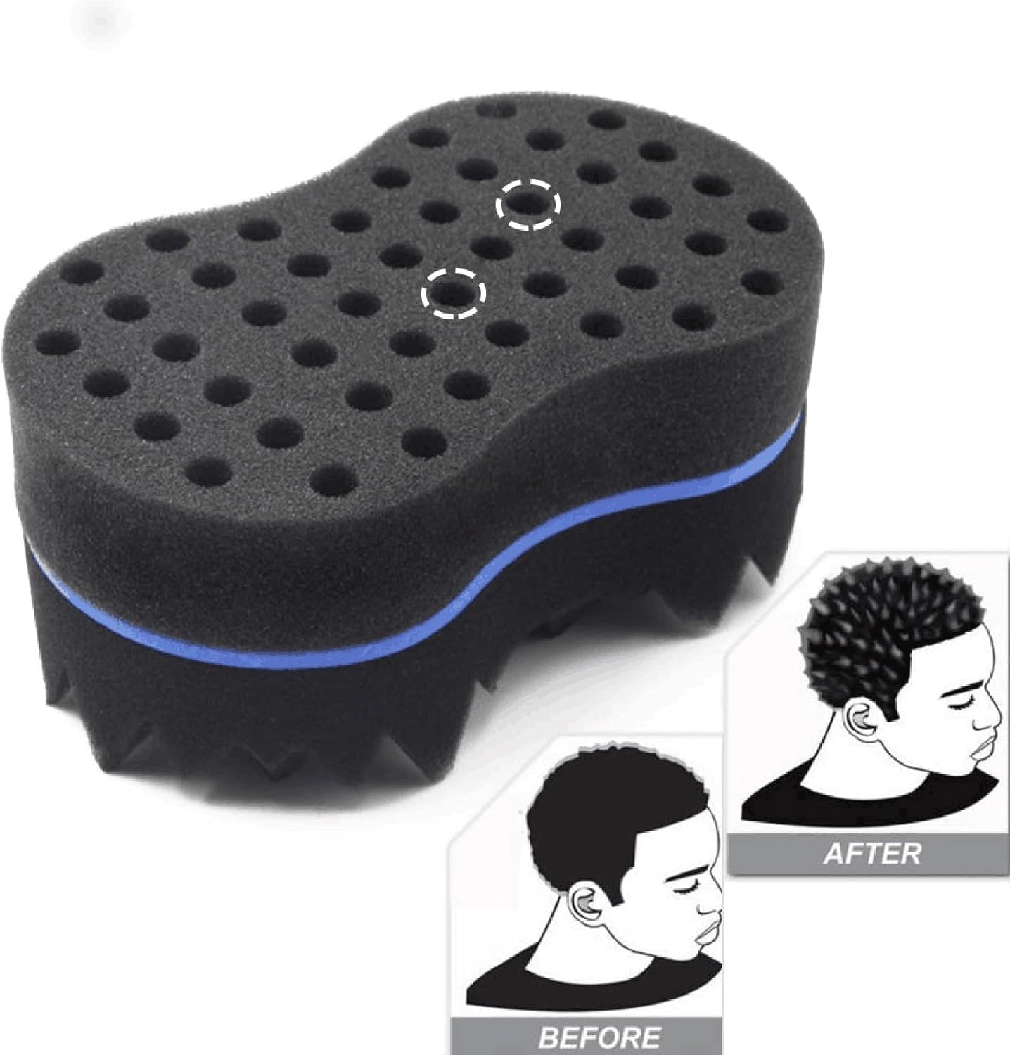 Hair Sponge Magic Barber Brush Twist Curl Dreads Locking Afro Coil Comb Care Tool (multicolor) - Safqqa Egypt