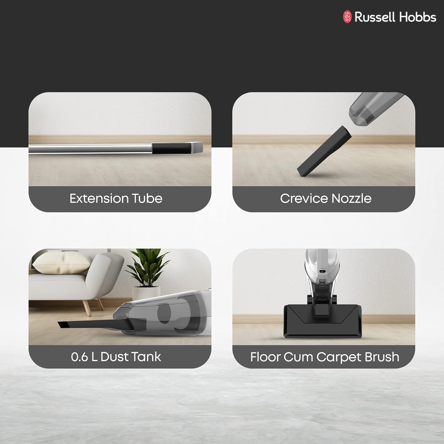 Russell Hobbs 3-in-1 Handheld Corded Vacuum Cleaner – Effortless & Efficient Cleaning