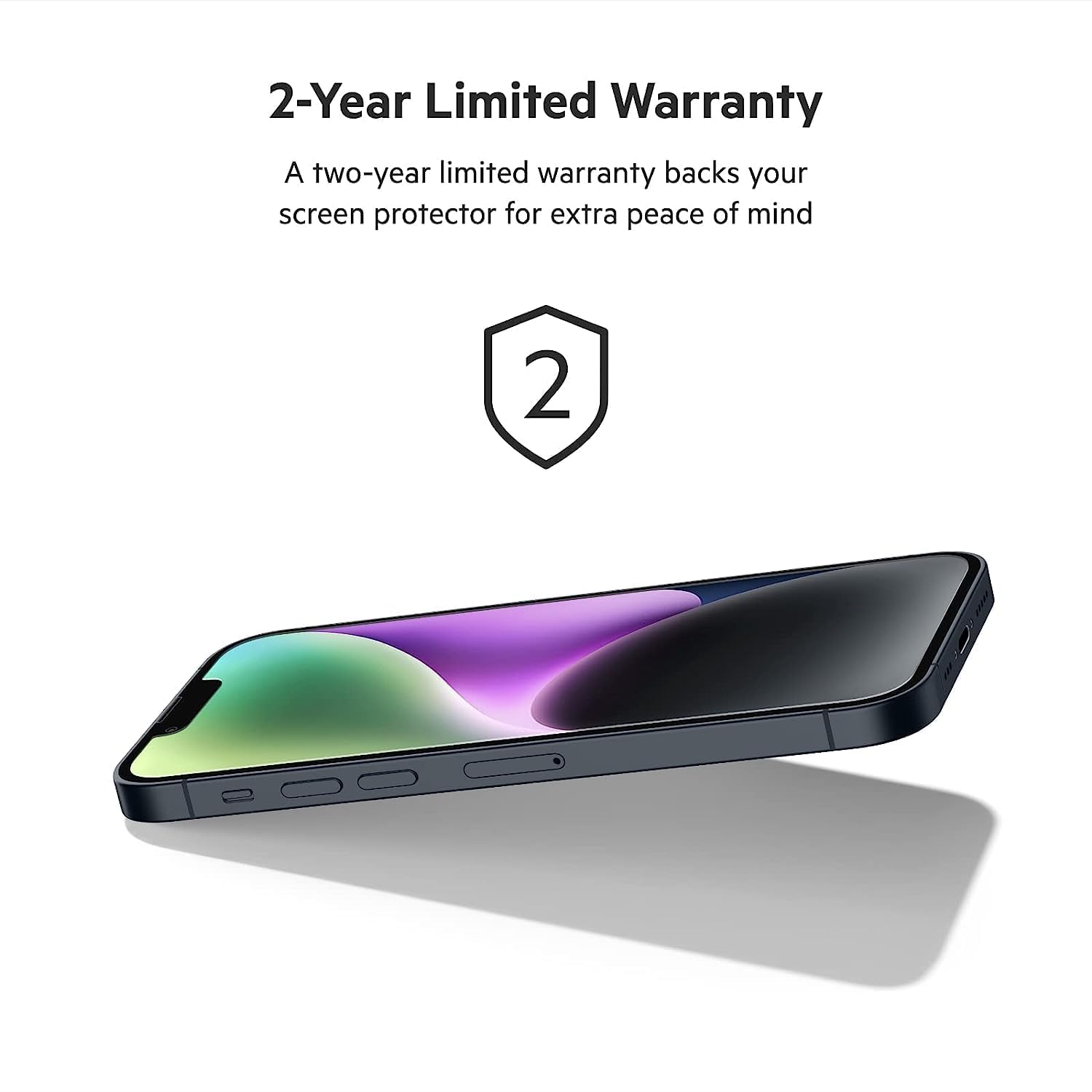 حماية شاشة زجاجية مقواة من Belkin (عبوة من 2) – متوافقة مع iPhone 14 Plus / 13 Pro Max، صلابة 9H، تركيب سهل وخالٍ من الفقاعات