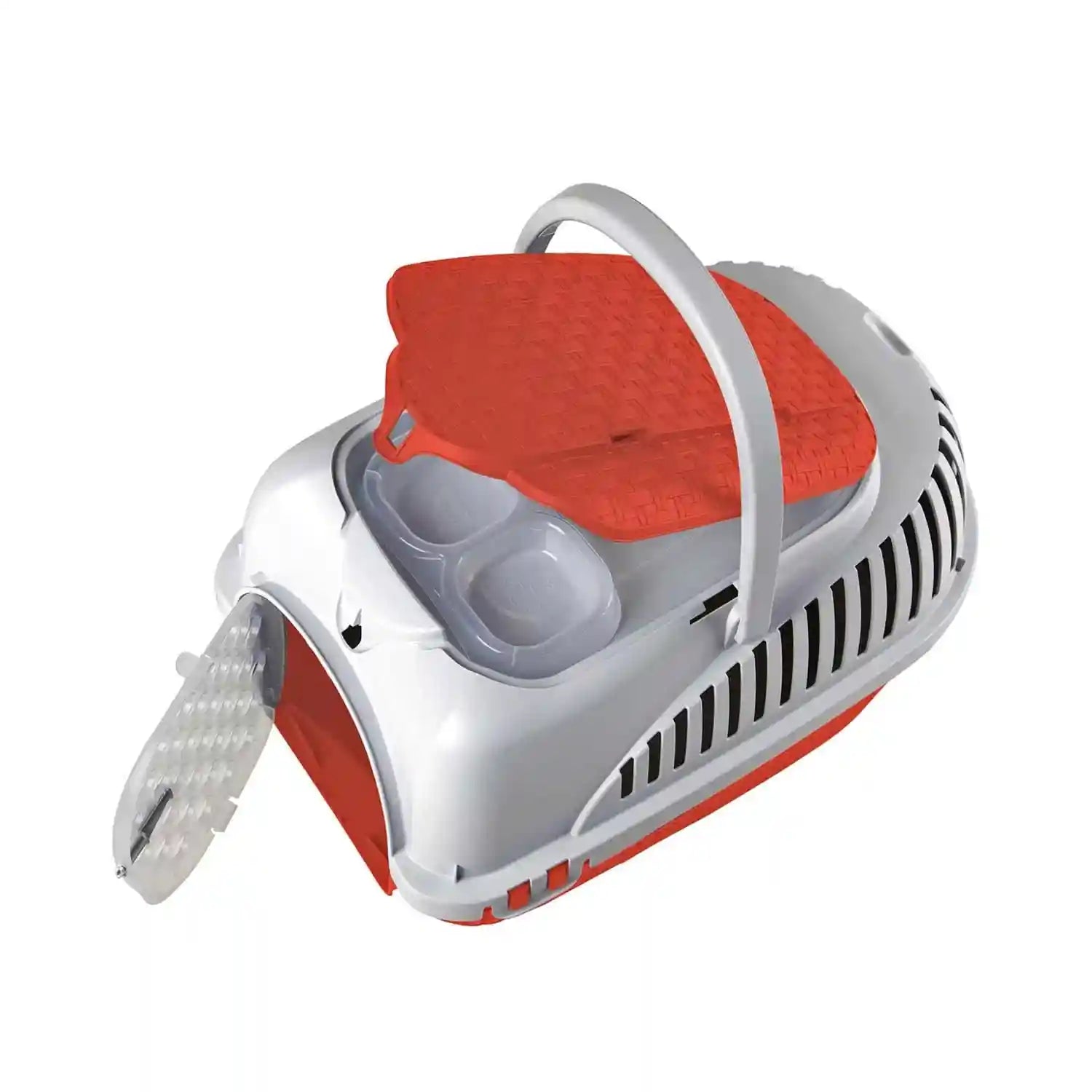 صندوق نقل الحيوانات الأليفة من باما باللون الرملي الأنيق مصنوع من بلاستيك قوي يوفر الأمان والراحة لحيوانك أثناء التنقل. يتميز بفتحات تهوية جانبية لضمان تدفق الهواء بشكل مثالي