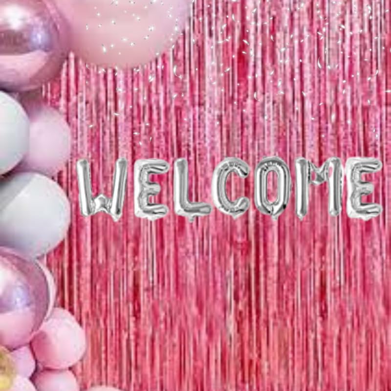 بالونات كبيرة من الفويل يمكن ملؤها بالهواء او الهيليوم من مواد عالية الجودة مصنوعة خصيصا لتزيين حفلات الاحتفال، مجموعة من 7 قطع - فضي