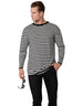 Splash Youth Striped Long Sleeves Crew Neck T-shirt for Men S