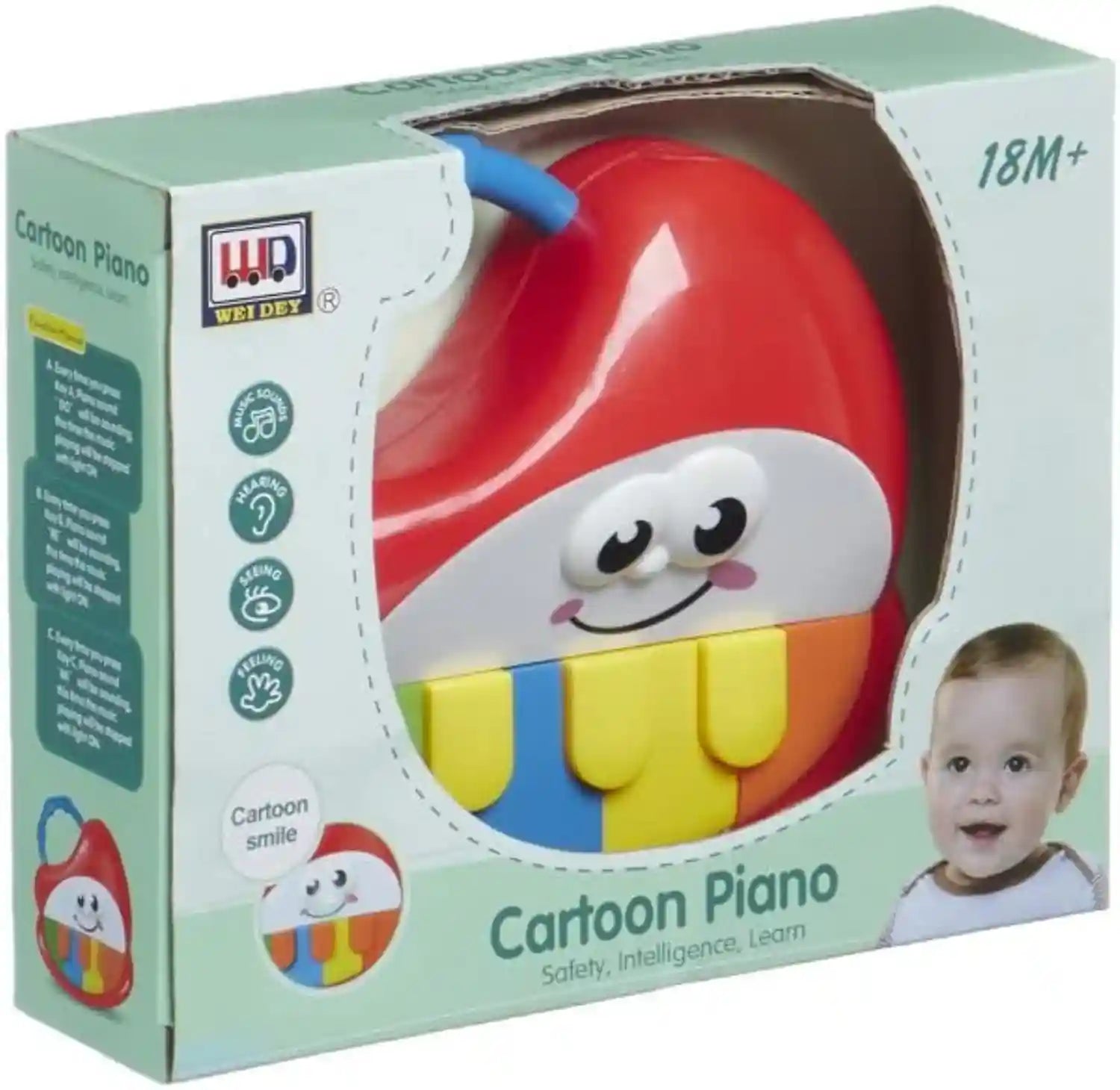 Weidey Cartoon Piano with Musical Sounds - Multi Color