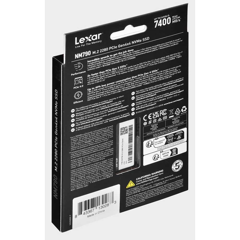 Lexar NM790 1TB M.2 2280 PCIe Gen4x4 NVMe SSD