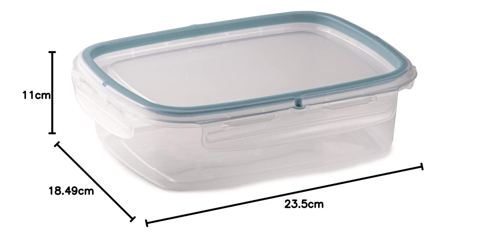 طقم علب تخزين مستطيلة من سنِبس يحتوي على ثلاث علب بسعة 1.4 لتر لكل واحدة، مصممة لتخزين الطعام بطريقة عملية ومنظمة. مصنوعة من خامات عالية الجودة وآمنة على الطعام