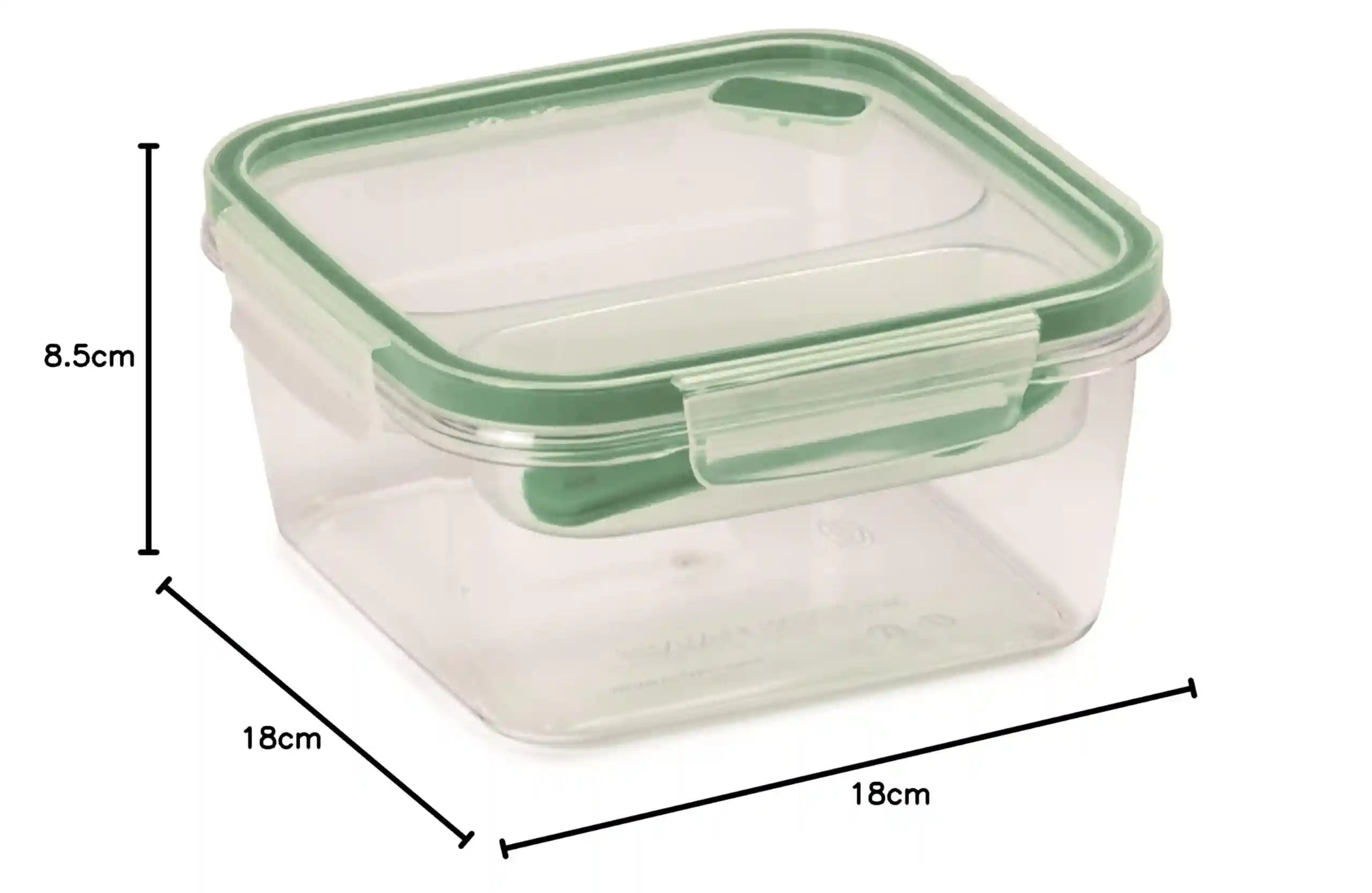 Snips Plastic Lunch Box, 1.4 L, Square, Multicolor