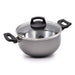 Celar Aluminium Bakelite Soft Touch Fitting Pot, 20 cm Diameter, Grey, Non-stick, Made In Portugal, - Safqqa