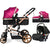 Teknum 3 in 1 Pram Stroller Story-Wine + Infant Car Seat - Safqqa