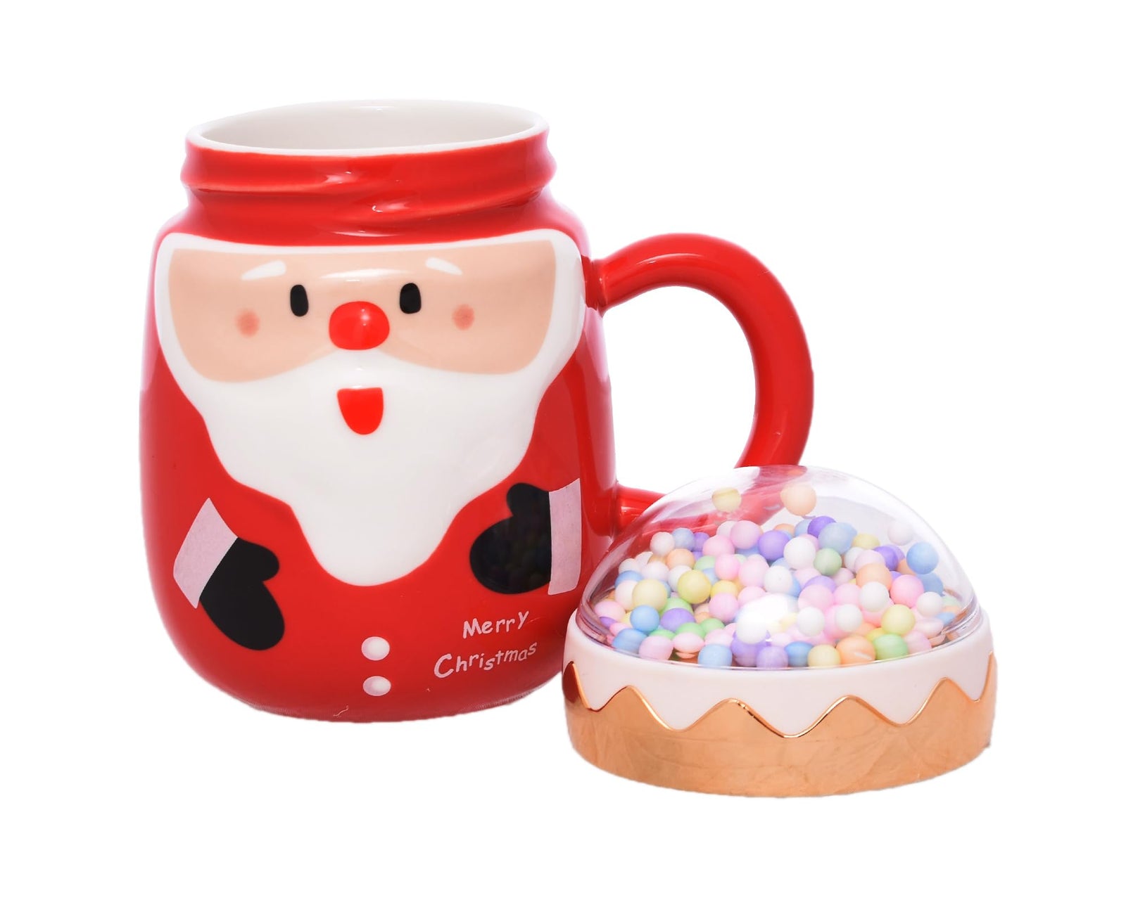 Generic A Ceramic Mug With An Old Man Design And a Tightly Sealed Lid. - Safqqa