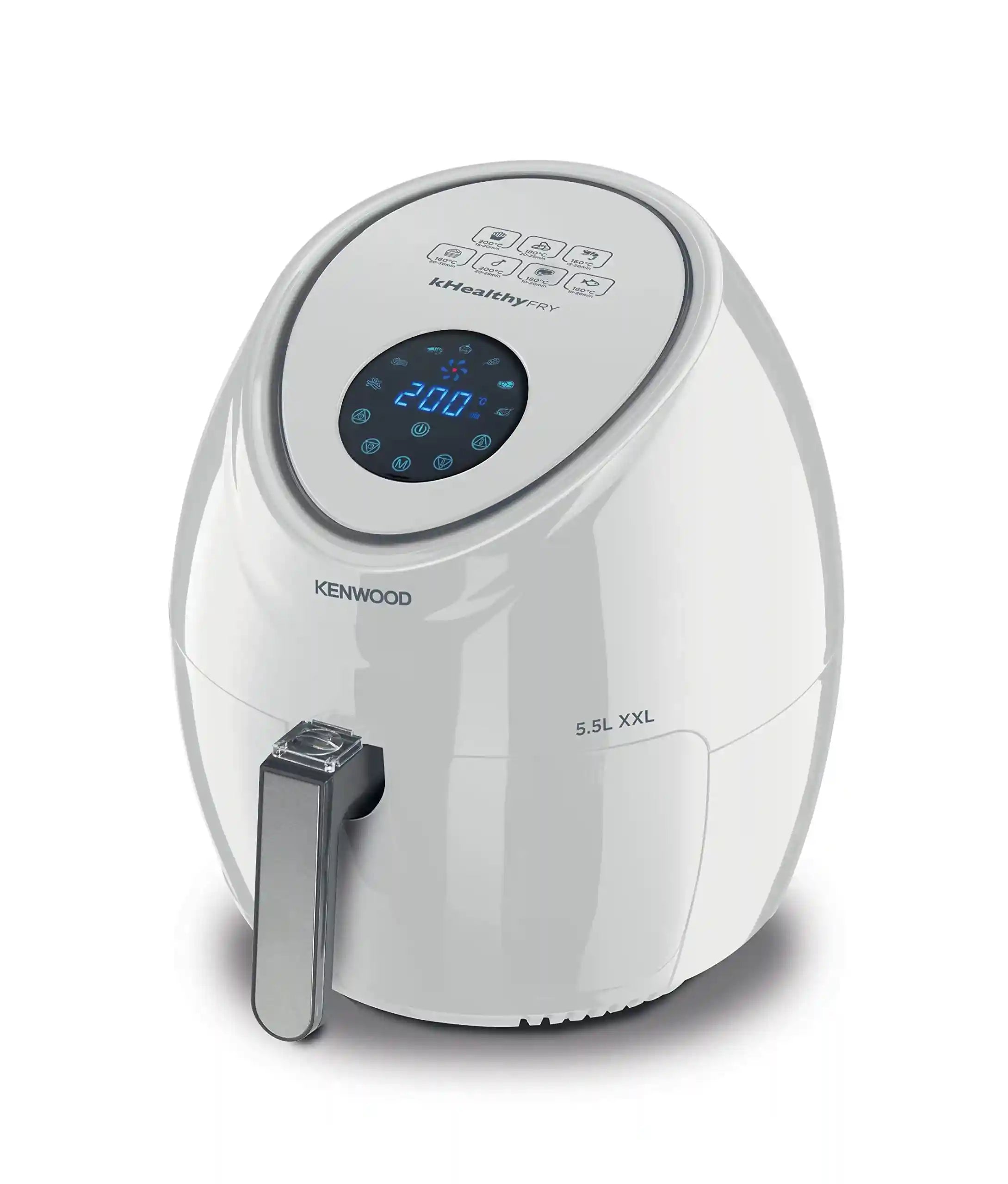 Kenwood Airfryer 5.5l, Large 5.5litre/2.4kg Capacity- White - HFP50.000WH (International Warranty) - 220V supply voltage and 50Hz - Safqqa Egypt