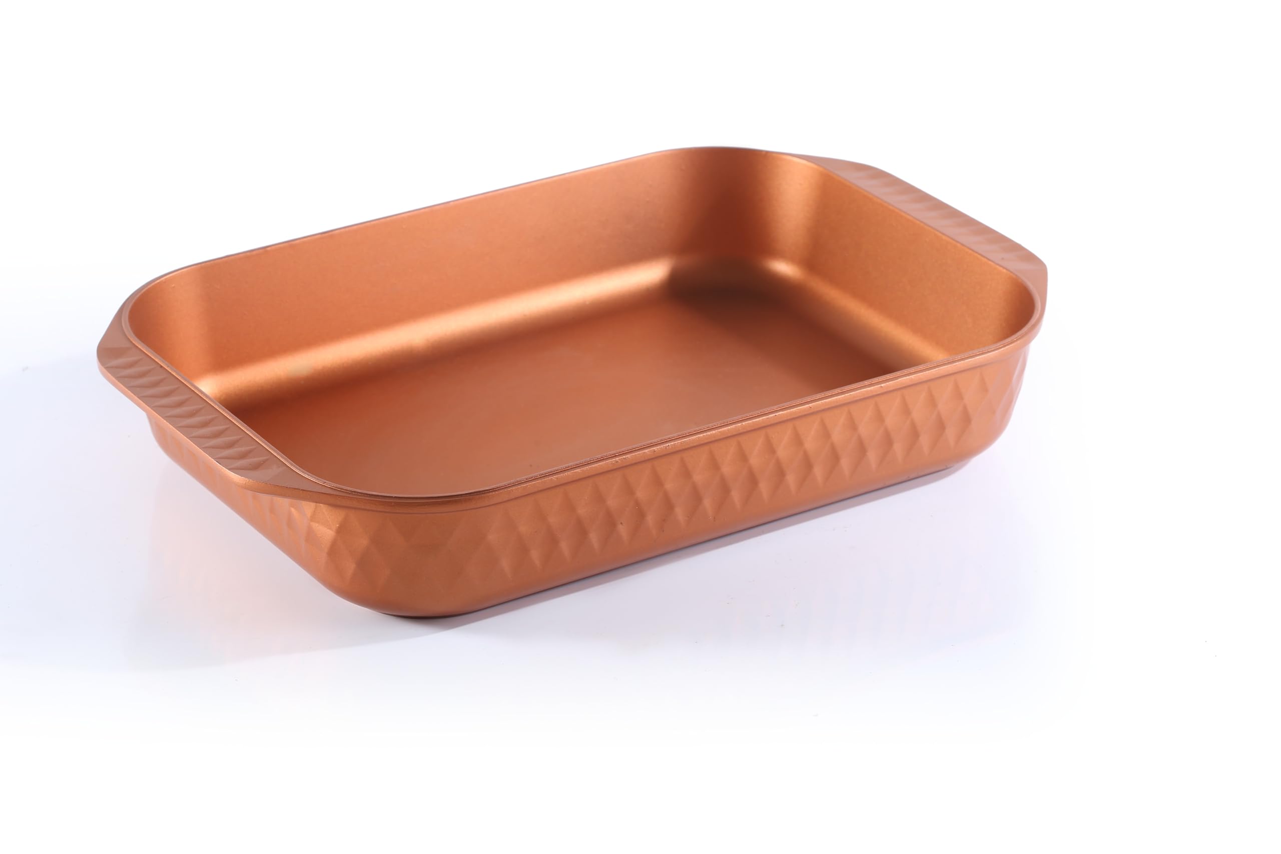 Square Queen Die-Cast Granite Cookware Set – 10 Pieces – Copper Color – Made in Turkey