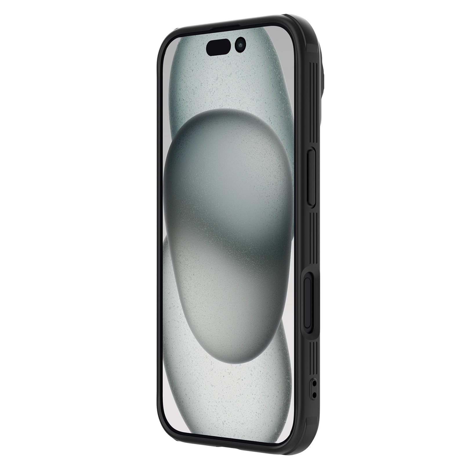 جراب Nillkin CamShield Prop لهاتف iPhone 16 Pro Max 6.9 بوصة – حماية للعدسة قابلة للطي، حامل للجوال، أسود