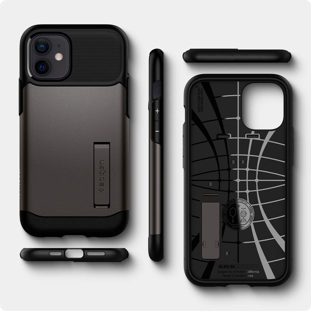 SPIGEN SLIM ARMOR CASE FOR IPHONE 12 MINI - BLACK & GREY
