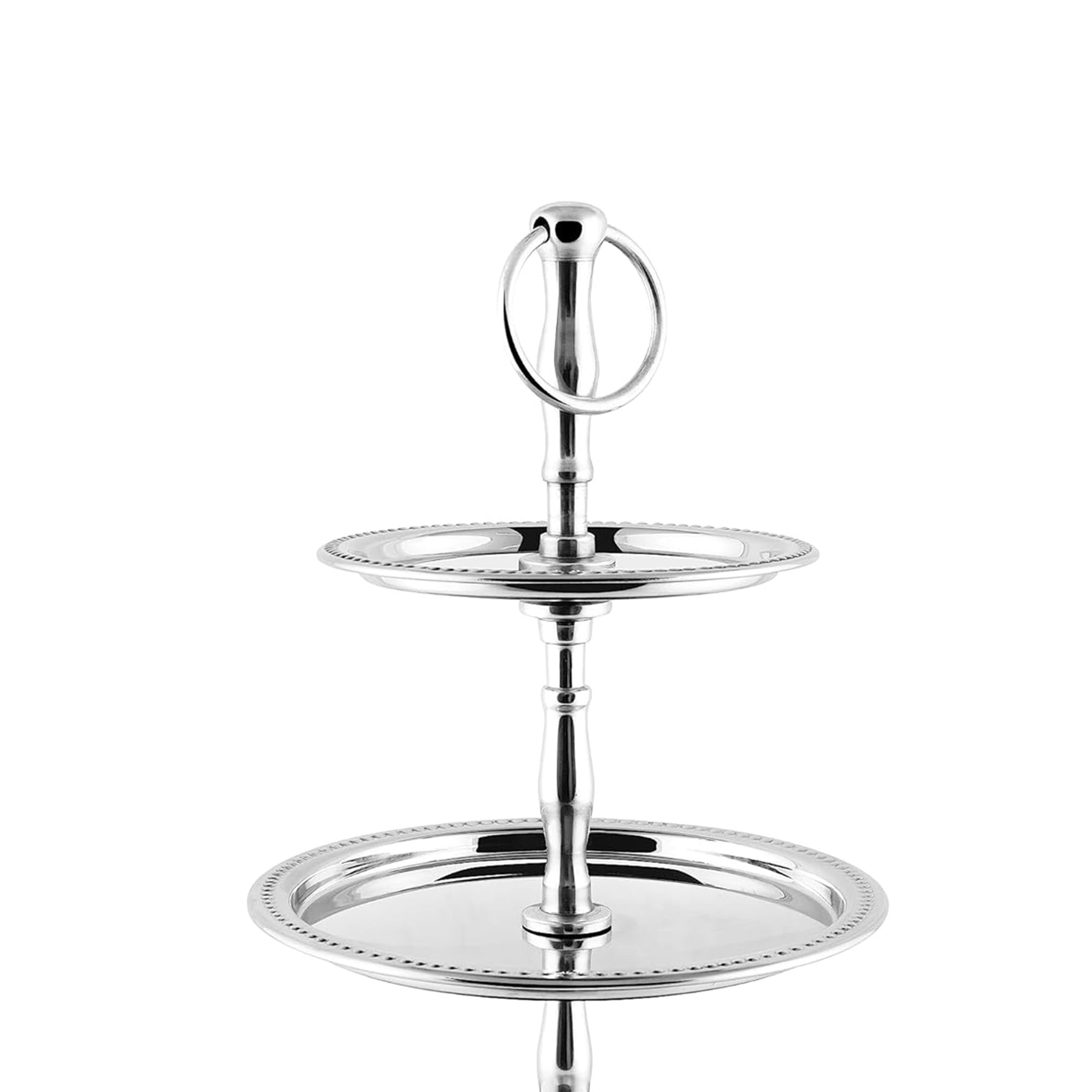 BLACKSTONE Stainless Steel Tray Dessert Stand Pastry Stand Cake Stand Serving Platter Serving Plate Tray (2 TIER)- Have Scratches