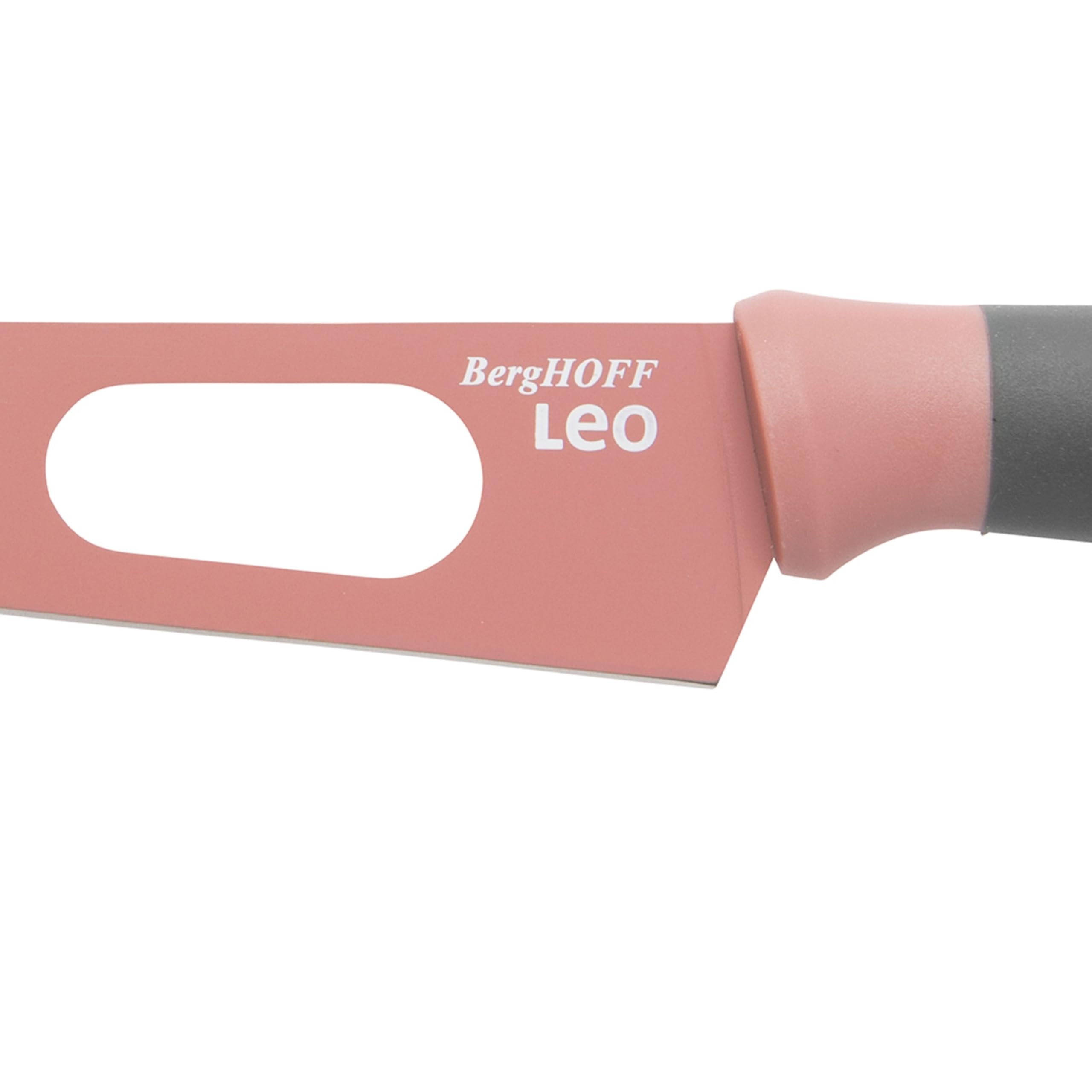 سكين جبنة من بيرغهوف بمقبض وردي ستانلس ستيل لتقطيع وتقديم الجبن