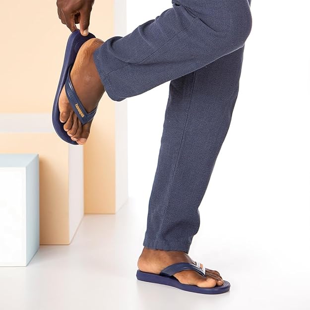 Havaianas Men Slippers Navy Comfortable Casual Flip Flops