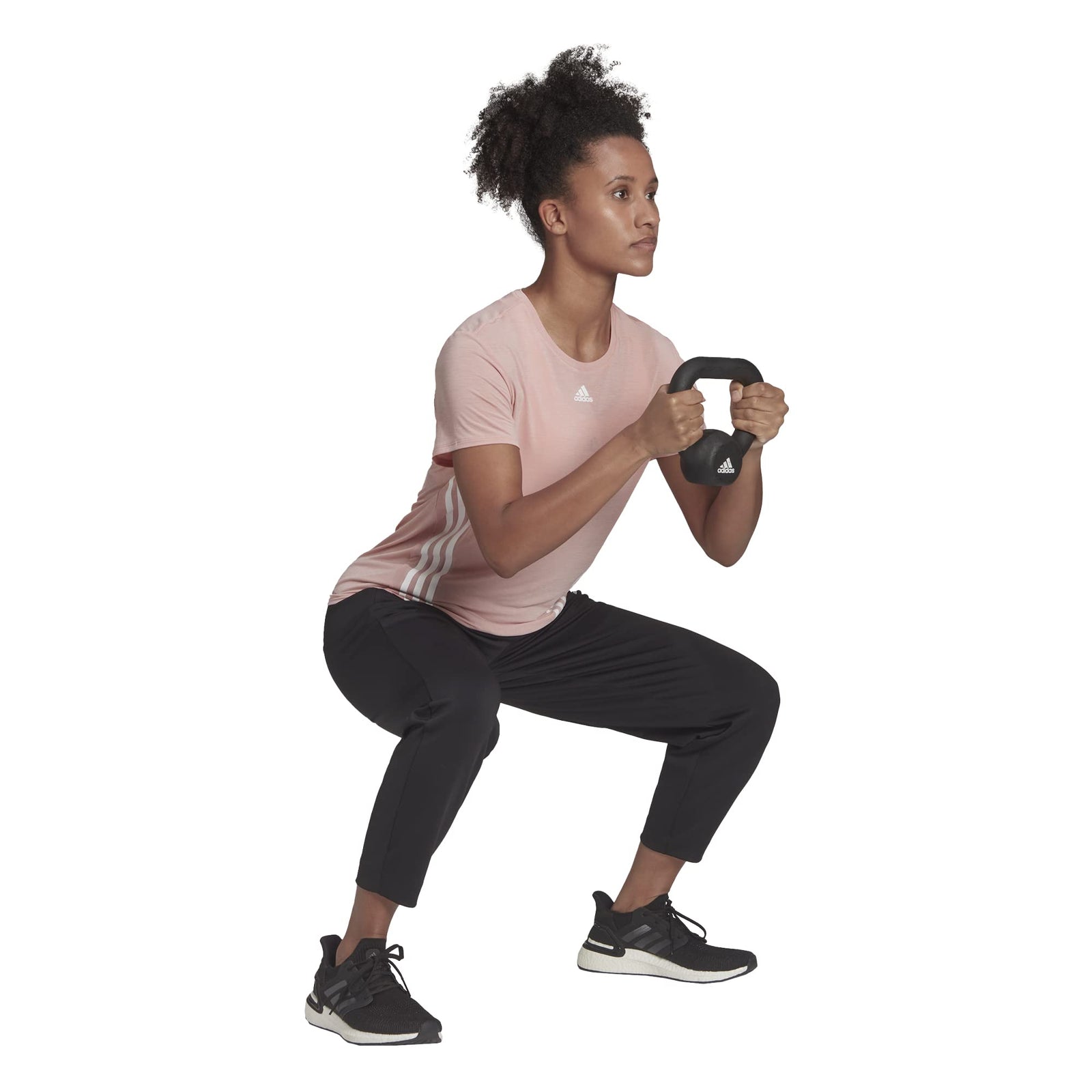 تي شيرت نسائي رياضي قصير الأكمام من أديداس