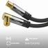 KabelDirekt 935 7.5m Coaxial Aerial/Antenna Cable with angle 90 ° (75 Ohm, angled female connector straight male connector, for TV, HDTV, radio, DVB-T2, DVB-C, DVB-S) black