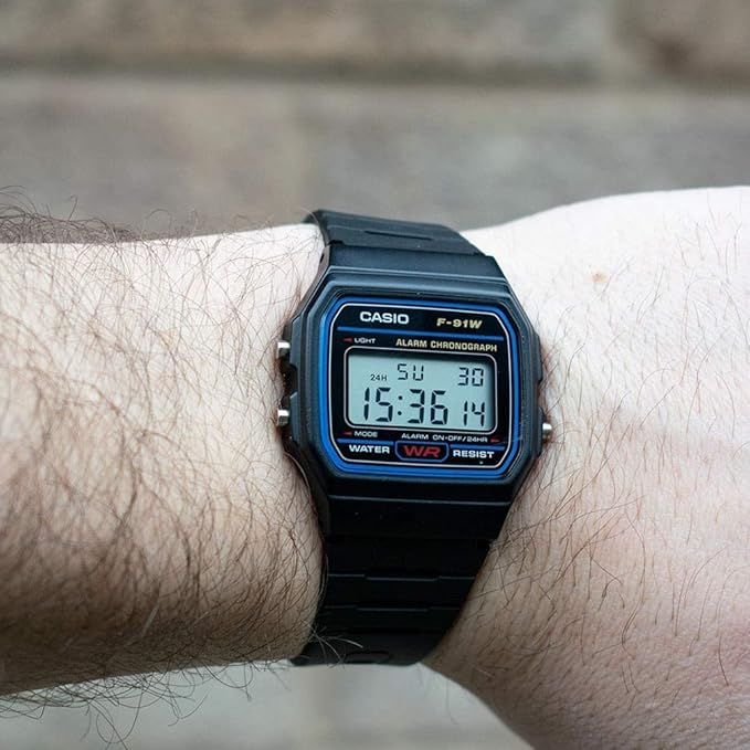 Casio F91W-1 Men Casual Watch Black Digital Quartz – Safqqa Egypt
