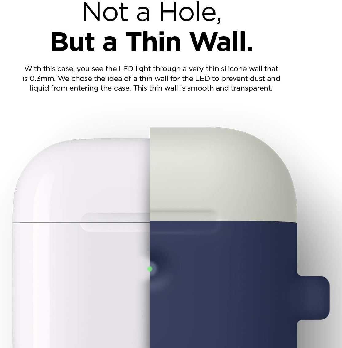 Elago duo hang case (compatible with airpods 1 and 2) body-jean indigo / top-classic white, yellow - Safqqa Egypt
