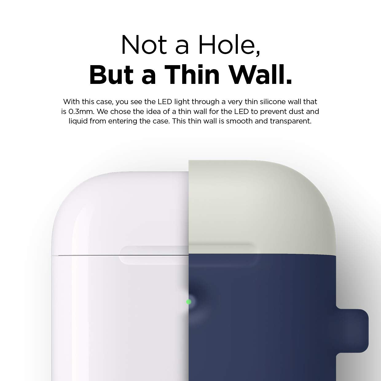 Elago duo hang case (compatible with airpods 1 and 2) body-jean indigo / top-classic white, yellow - Safqqa Egypt