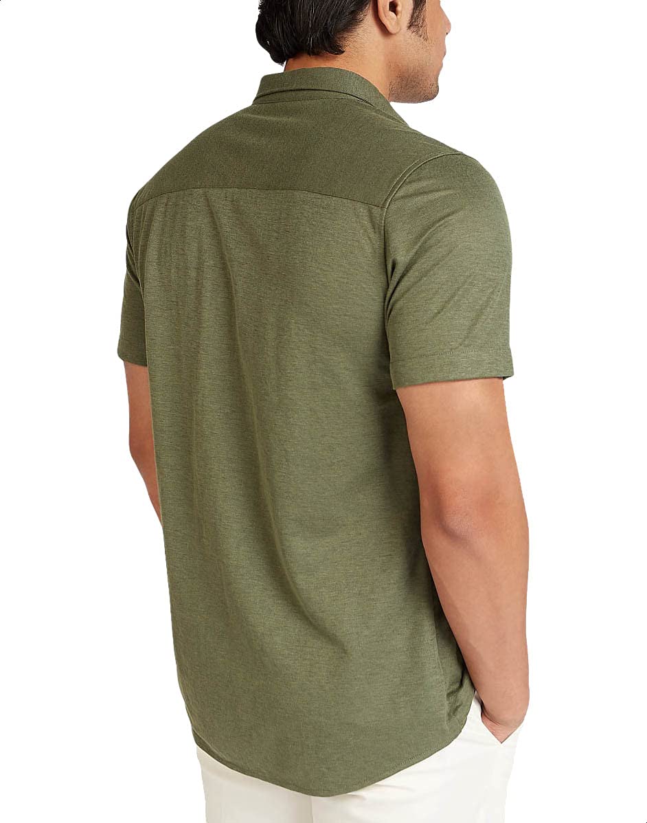 Splash Basic Short Sleeves Solid Regular-Fit Shirt for Men