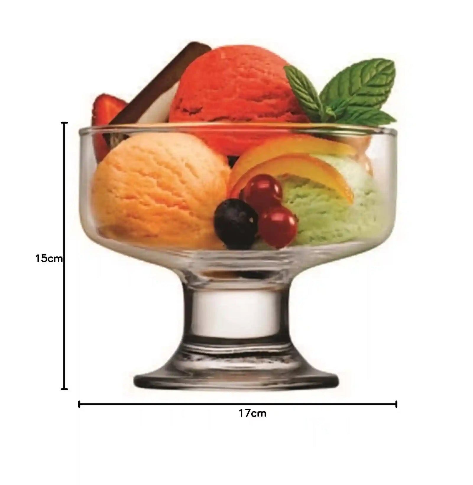 Pasabahce Ice Ville-Ice Cream Cup Set Of 6 Cups -265 ml -Turkey Origin
