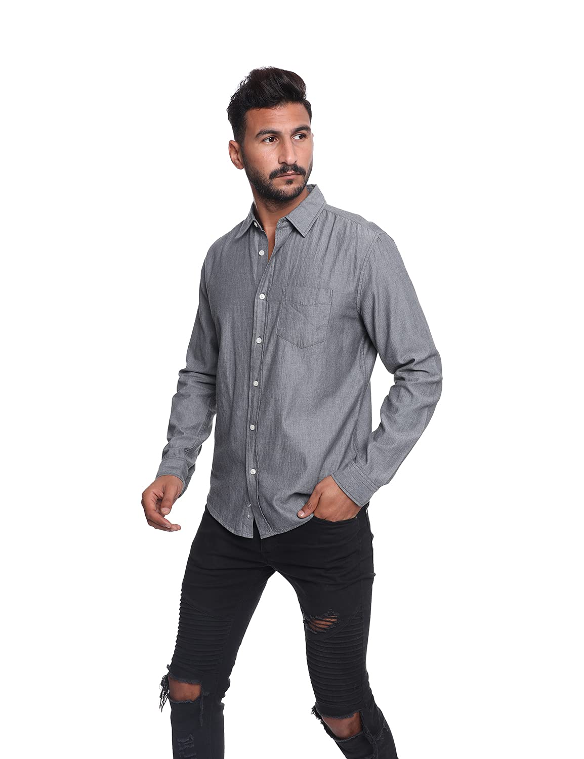 AEROPOSTALE Cotton Long Sleeves Slim-Fit Shirt for Men