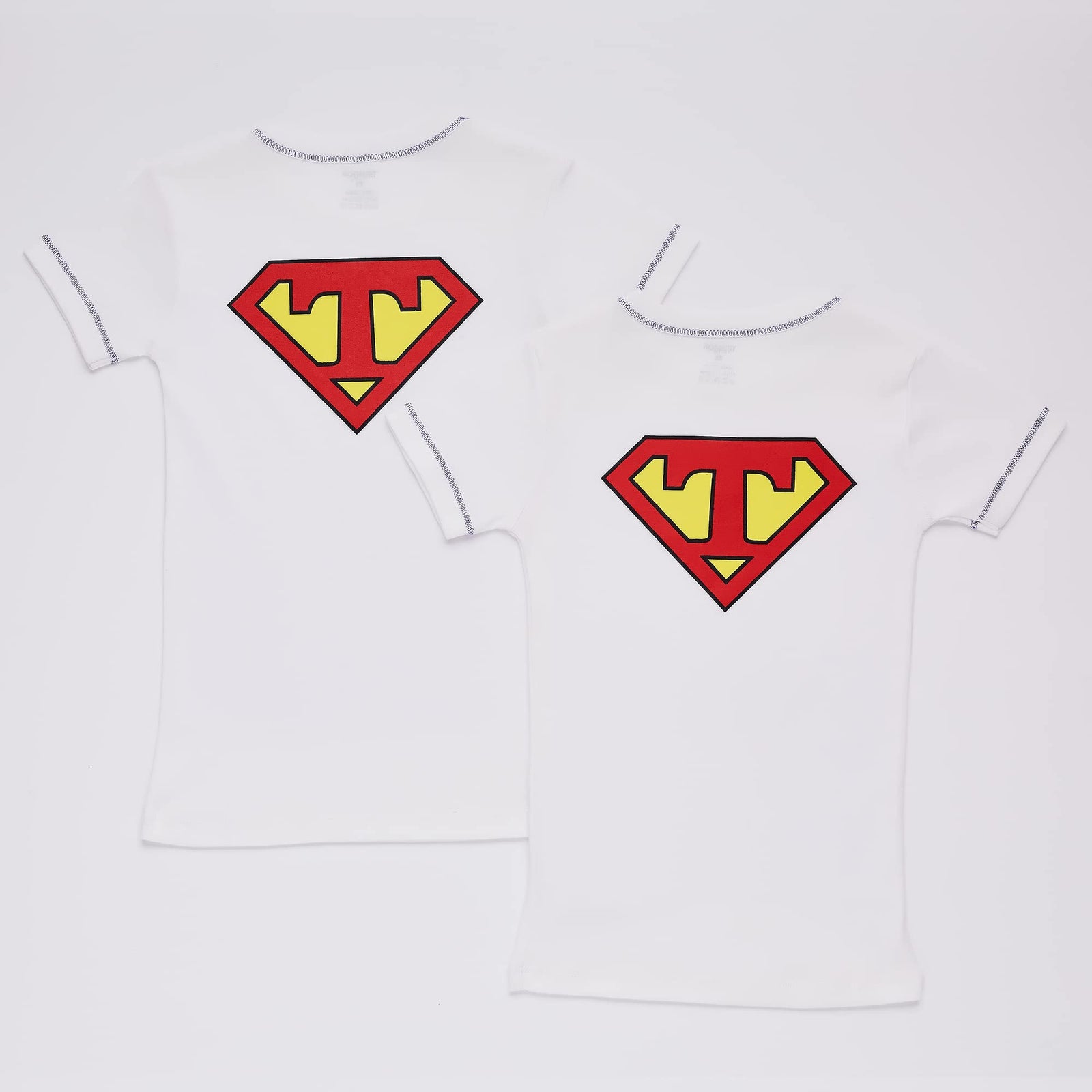 Trimoon Super T Cotton Printed Short Sleeves Undershirt for Boys, 2 Pieces