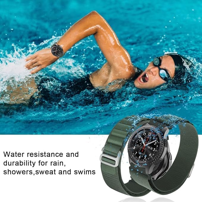 Next store Nylon Replacement Band, Durable and Strong, Strap Size (22mm), Compatible with Samsung Galaxy Watch 3 (45mm),Gear S3 Frontier,Huawei GT2,GT3 Pro Women Men