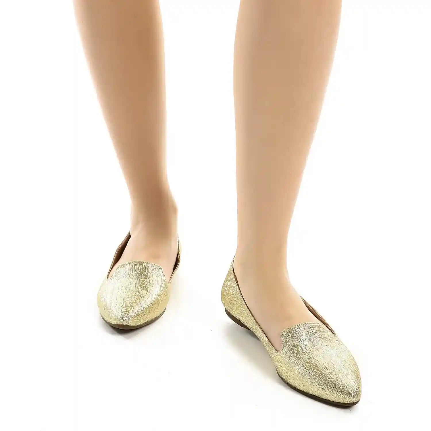 Mr. Joe Women pointed slip on textured leather flats - Safqqa Egypt