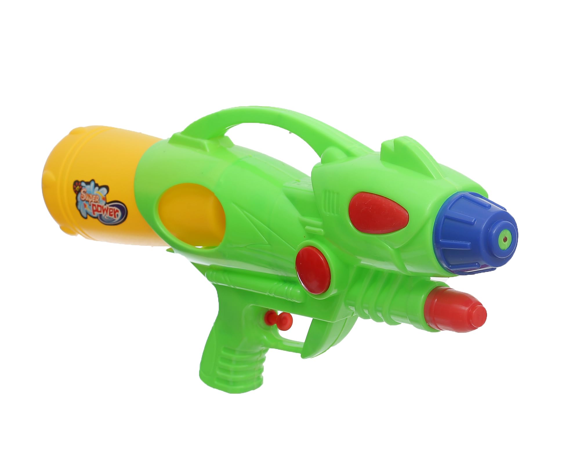 مسدس مياه من البلاستيك متوسط الحجم بتصميم رائع لإضفاء المزيد من المتعة مزود بخزان مياه من البلاستيك وسهل الاستخدام للأطفال - متعدد الألوان