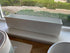 Modern 16" White Steel Trough Planter – Sleek Rectangular Design