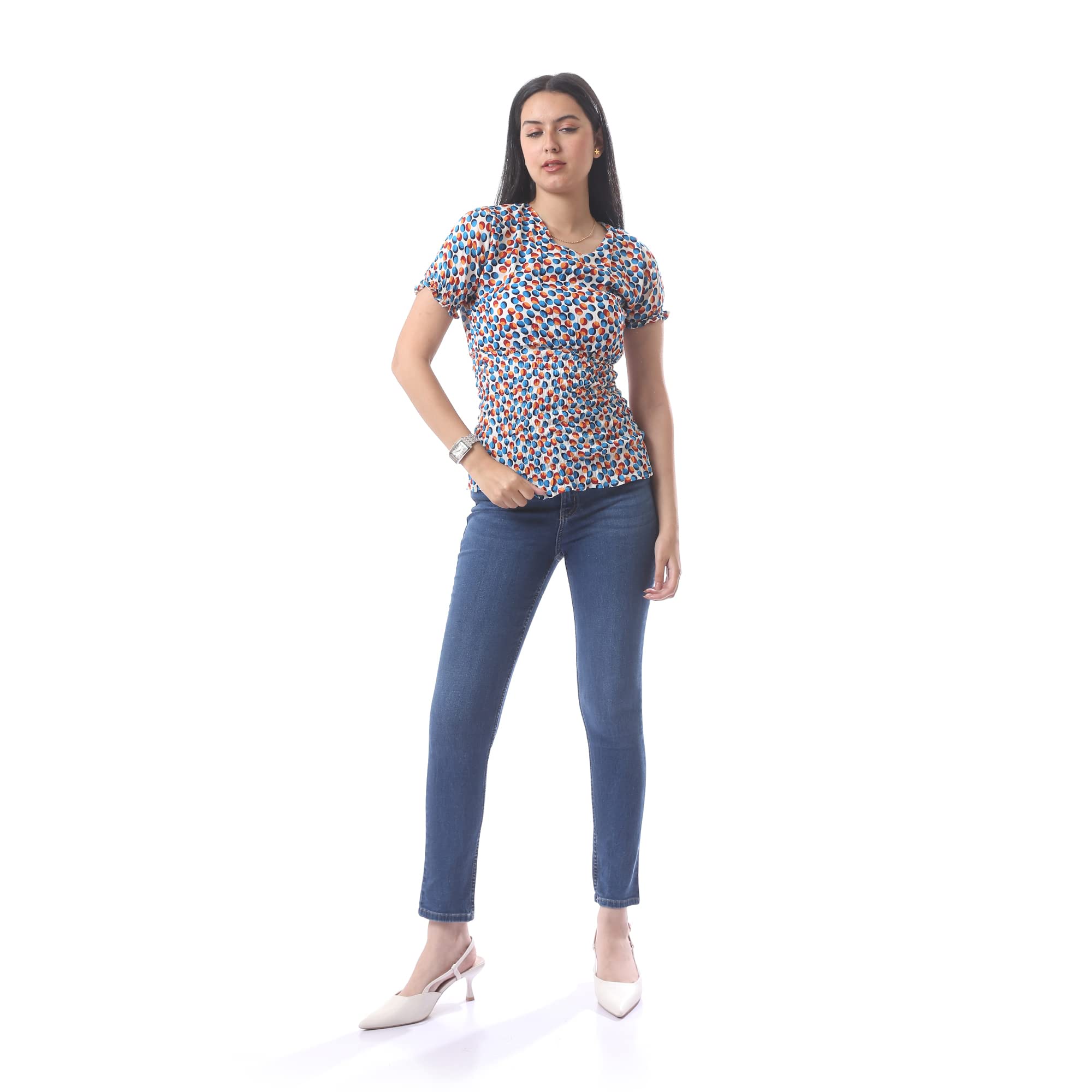 Andora women's 34w23w30322 blouse, multicolour